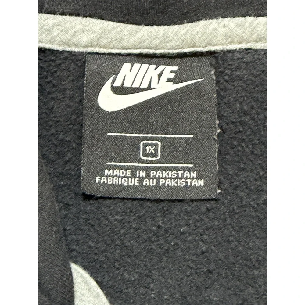 Nike Women's Hoodie 1X Black Long Sleeve Full Zip Funnel Neck FZ AQ9641-010